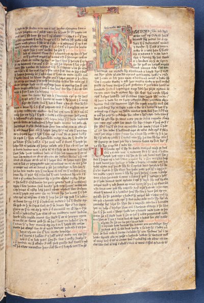 Der Anfang der Geschichte von Halfdan dem Schwarzen, aus Flateyjarbok (Das Buch von Flatey) spätes 14. Jahrhundert von Icelandic School