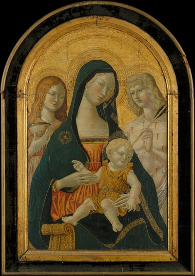 Madonna und Kind mit den Heiligen Maria Magdalena und Sebastian von Icilio Federico Joni