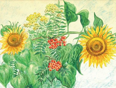 Sonnenblumen Herbstbeeren von Ida Publishing