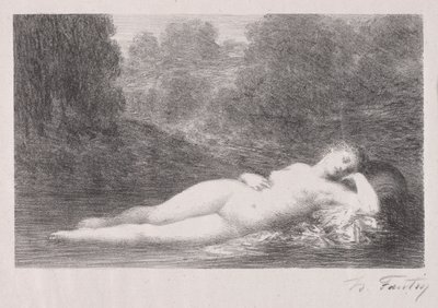 Im Wasser liegend von Ignace Henri Jean Fantin Latour