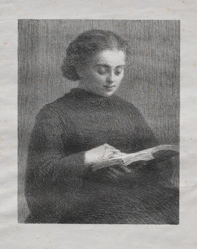Lesen: Porträt der Schwester des Künstlers, 1897 von Ignace Henri Jean Fantin Latour