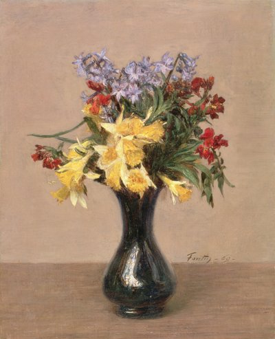 Frühlingsblumen, 1869 von Ignace Henri Jean Fantin Latour