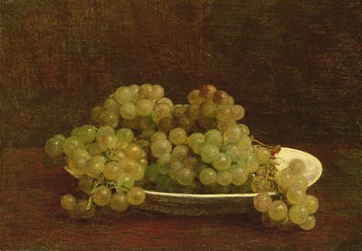 Stillleben mit Trauben, 1890 von Ignace Henri Jean Fantin Latour