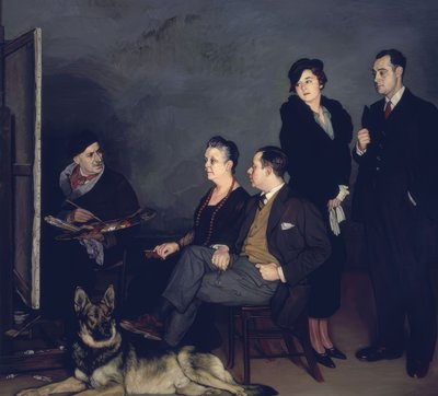 Der Maler und seine Familie von Ignacio Zuloaga y Zabaleta