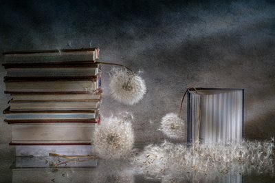 Träumerische Bücher und Löwenzahn von Igor Kopcev