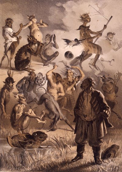 Illustration für die Geschichte Der verlorene Brief aus Abende auf einem Weiler bei Dikanka von Nikolai Gogol von Illarion Mikhailovich Pryanishnikov