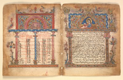 Armenisches Manuskript-Bifolium von Illuminator Minas
