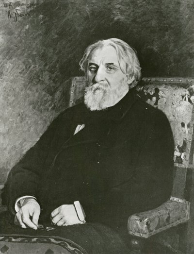 Porträt von Iwan Turgenjew von Ilya Efimovich (after) Repin