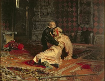Iwan der Schreckliche und sein Sohn am 16. November von Ilya Efimovich Repin