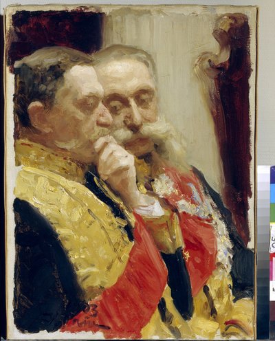 Porträt von I. Goremykin und N. Gerard, Mitglieder des Staatsrates von Ilya Efimovich Repin