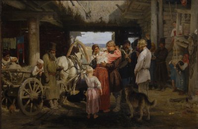 Der Abschied des Rekruten, 1879 von Ilya Efimovich Repin