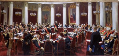 Die hundertjährige Sitzung des Staatsrates im Marie-Palast am 5. Mai 1901 von Ilya Efimovich Repin