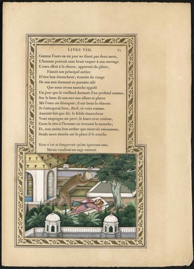 Der Bär und der Gärtner, 1837-1839 von Imam Bakhsh Lahori