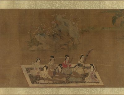 Lady Su Hui und ihr Verspuzzle, 16. Jahrhundert von In the style of Qiu Ying