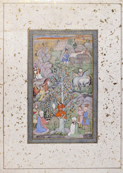 Alexander befragt den Philosophen, Arzt und den Kelch, ca. 1610 von Indian School
