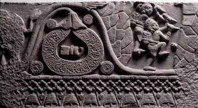 Bau einer Höhle (Relief auf dem Baruth-Stupa) von Indian School