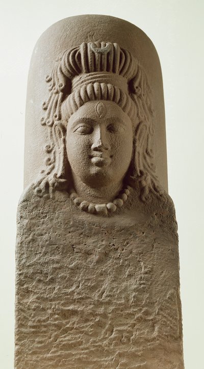 Figur von Ekamukha Siva-Linga aus dem Tempel in Khoh von Indian School