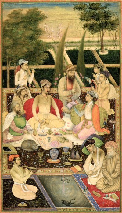In. 07A.8 Zwei Prinzen in einem Garten, ca. 1615 von Indian School