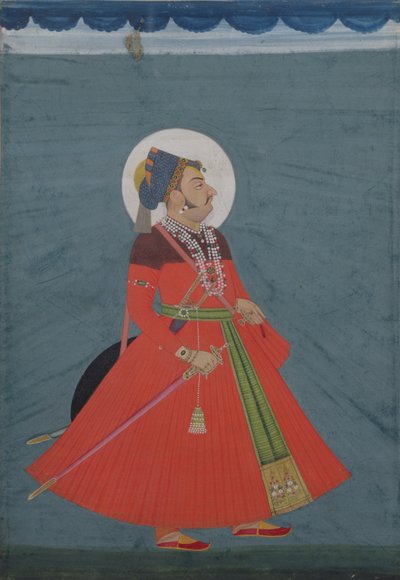 Porträt von Maharajah Ajit Singh von Jodhpur (1678-1724), Jodhpur, 19. Jahrhundert von Indian School