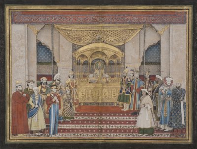 Der Mogulkaiser Bahadur Shah II im Darbar von Indian School