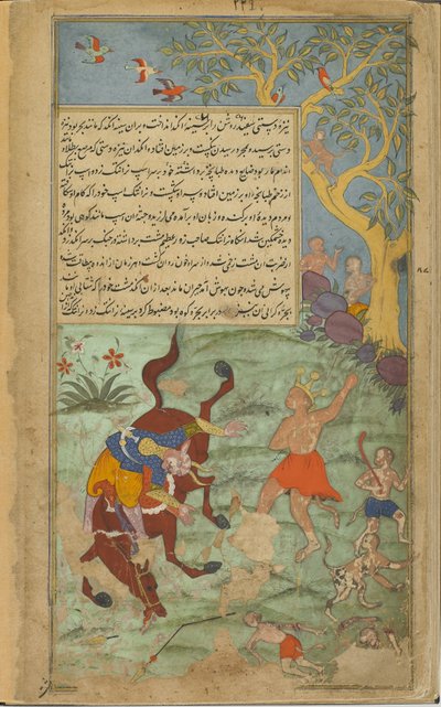 Angada erschlägt den Dämon Narantaka von Indian School