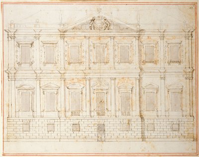 Erhebung des vorletzten Entwurfs für das Banketthaus, Whitehall, ca. 1619 von Inigo Jones