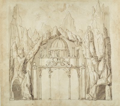 Palast in einer Höhle, ca. 1611 von Inigo Jones