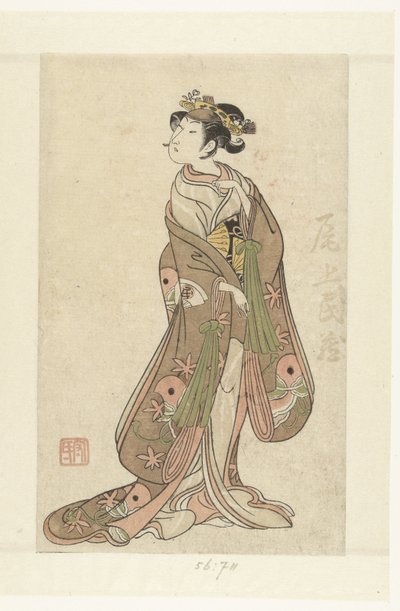 Der Schauspieler Onoe Tamizo I in Frauenrolle von Ippitsusai Bunchō