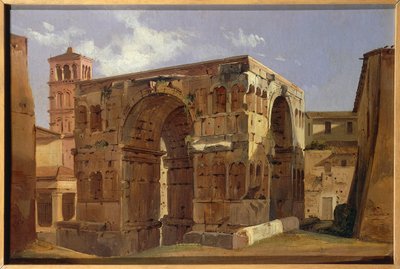 Bogen des Janus am Fuß der Via Velabro von Ippolito Caffi von Ippolito Caffi