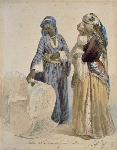 Sklave und Frau von Kairo von Ippolito Caffi
