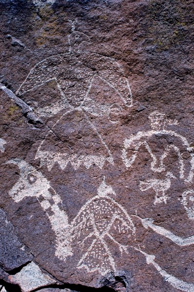 Anasazi-Felskunstgravuren in New Mexico von Ira Block