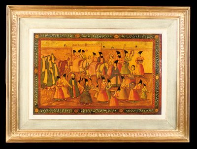 Eines von einem Paar bemalter Paneele, Qajar Iran, 1850-75 von Iranian School