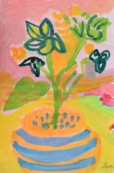Fröhliche Topfblumen von Iria Fernandez