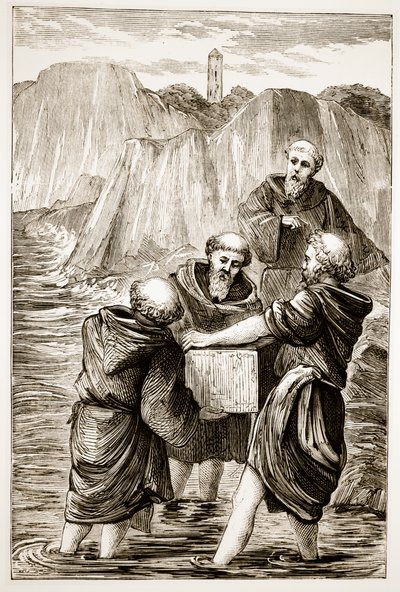 St. Brigits Kiste, aus The Trias Thaumaturga, oder Drei Wunderwirkende Heilige von Irland, von Mary Cusack (1829-99) veröffentlicht um 1890 von Irish School