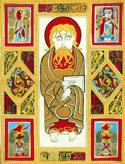 Illustration aus dem Buch von Kells, 800 von Irish School
