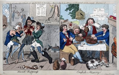 Französisches Glück: Englisches Elend von Isaac Cruikshank