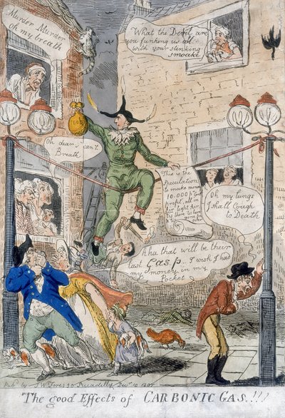 Die guten Wirkungen von Kohlensäure!, 1807 von Isaac Cruikshank