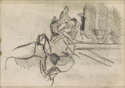 Liegender Mann, möglicherweise schlafend von Isaac Israels