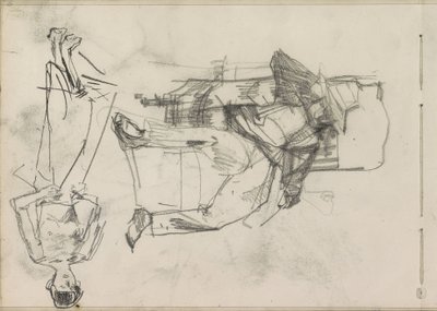 Mann auf einem Stuhl und eine stehende Frau von Isaac Israels