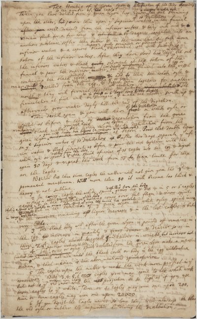 Die Jagd des Grünen Löwen, recto, ca. 1700 von Isaac Newton
