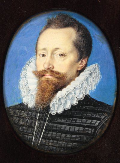 Ein Gentleman, vielleicht Edward Cecil, Viscount Wimbledon von Isaac Oliver