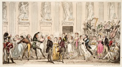 Der Ball der Zyprianer in den Argyle Rooms, aus The English Spy, veröffentlicht 1824 von Isaac Robert Cruikshank