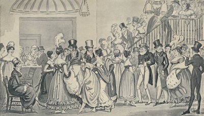 Im Salon von Covent Garden, 1821, 1920 von Isaac, Robert and George Cruikshank