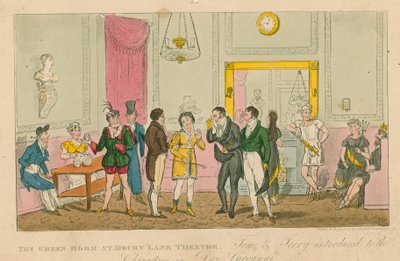Das Grüne Zimmer im Drury Lane Theatre, London von Isaac, Robert and George Cruikshank