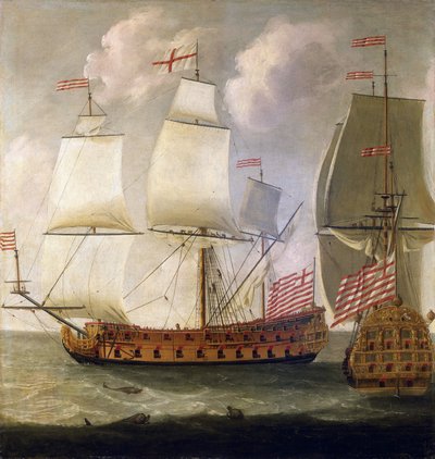 Doppelte Beschreibung eines bewaffneten Schiffes 
