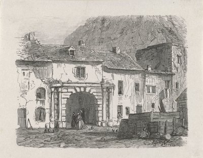 Tor in der Vorstadt Claussen der Stadt Luxemburg von Isaac Weissenbruch