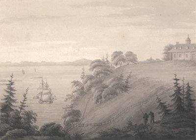 Ansicht von Mount Vernon, dem Sitz von General Washington von Isaac Weld