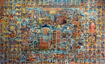 "Himmlisches und Irdisches Jerusalem" Ikone von Isaak Demetrakes