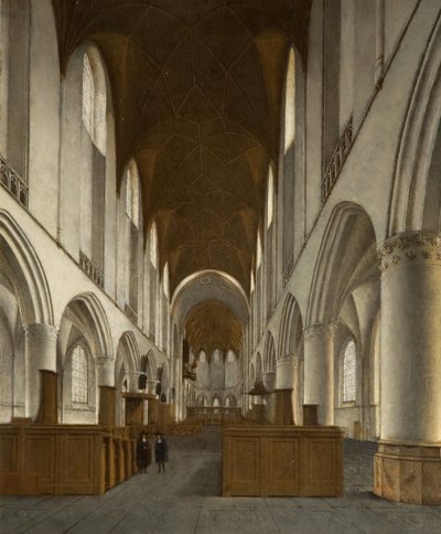 Innenraum der St.-Bavo-Kirche, Haarlem, 1680 von Isaak van Nickele