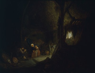 Bauernfamilie in der Scheune, von Isack van Ostade von Isack van Ostade